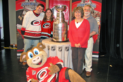 posing with Lord Stanley's Cup