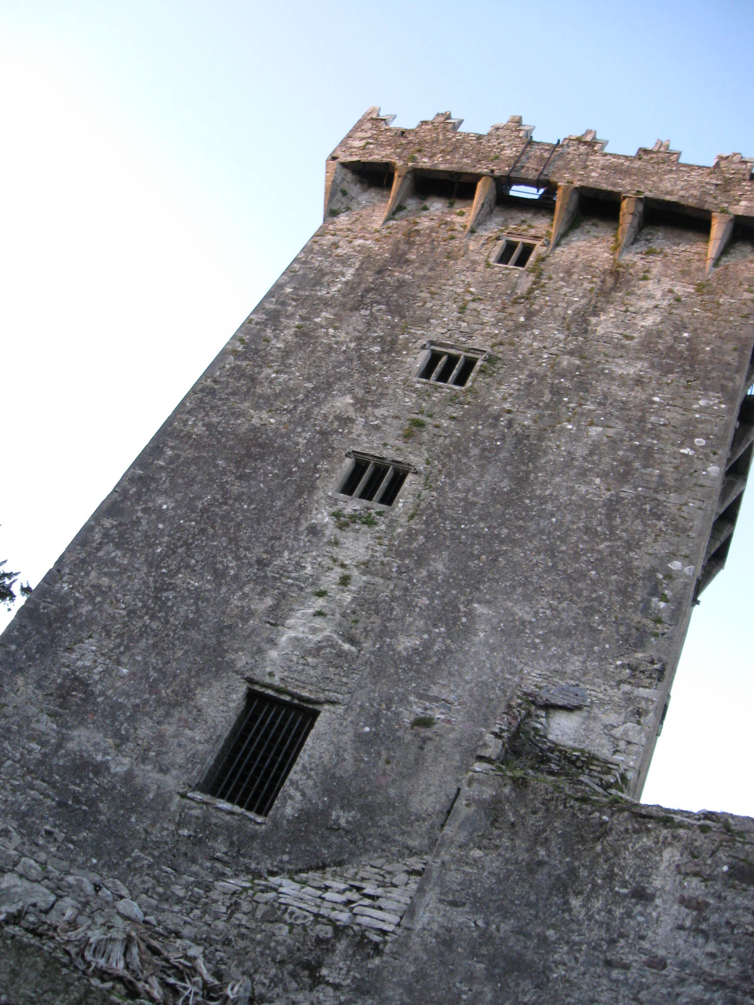 view of the Blarney Stone from the ground