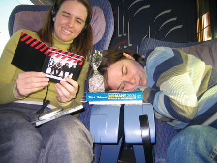 on the train to Freiburg