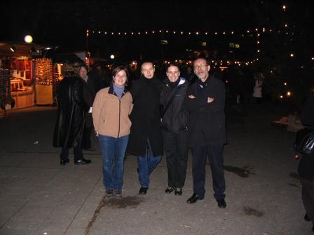 at the Vienna Christmas Market with our hosts