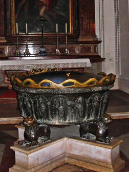 Mozart's baptismal font